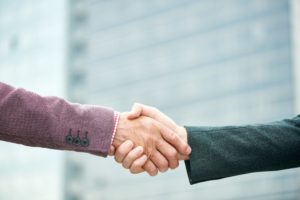 Mature Business People Shaking Hands