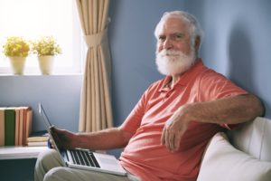 Elderly man at home